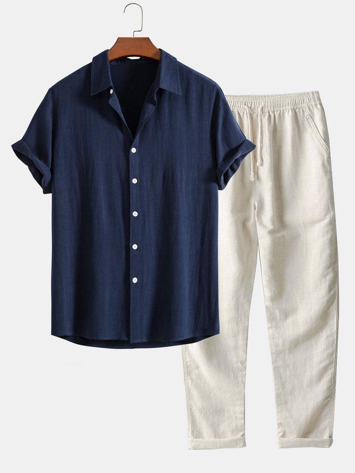 Aguero | Linen Polo & Trouser Set