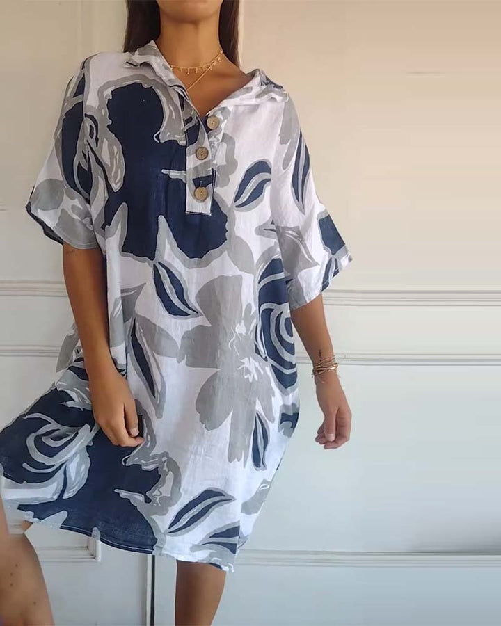 Clementine - Floral Shirt Dress