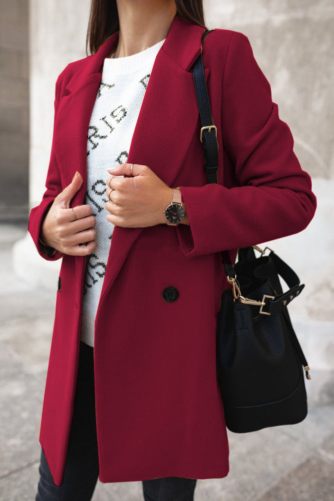 Elianna - Classic Double-Breasted Coat