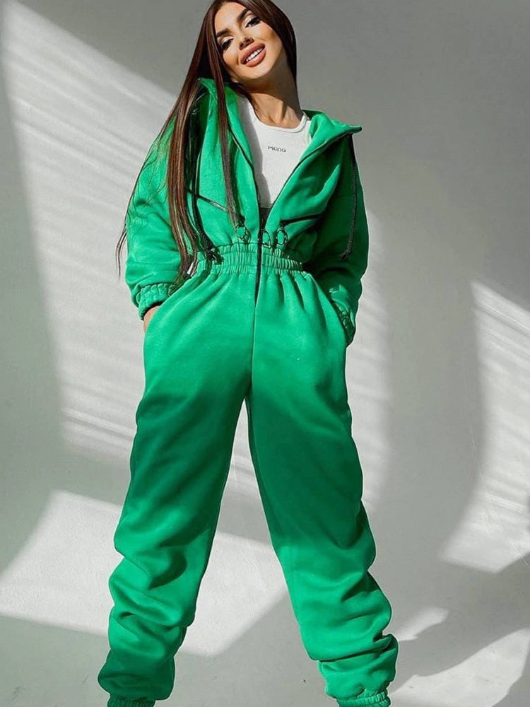 Female Winter Casual Jumpsuit
