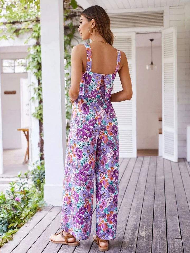 Halter Beach Long Jumpsuits