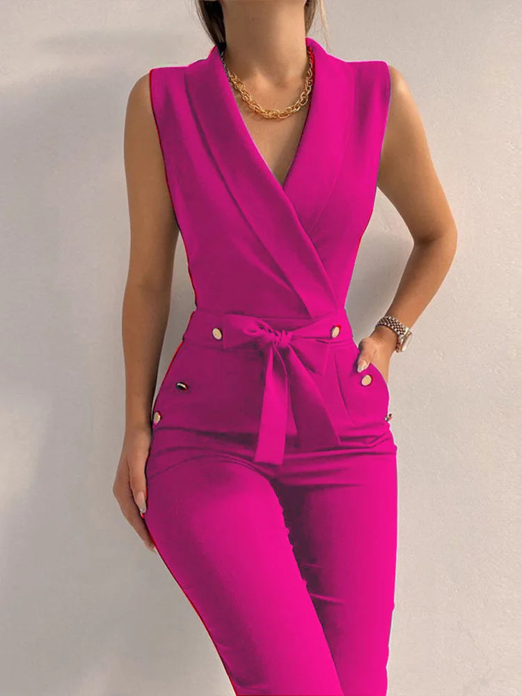 Summer Women's Sleeveless Jumpsuit