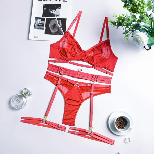 Adrianna - Alluring Mesh Lingerie Set