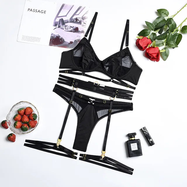 Adrianna - Alluring Mesh Lingerie Set